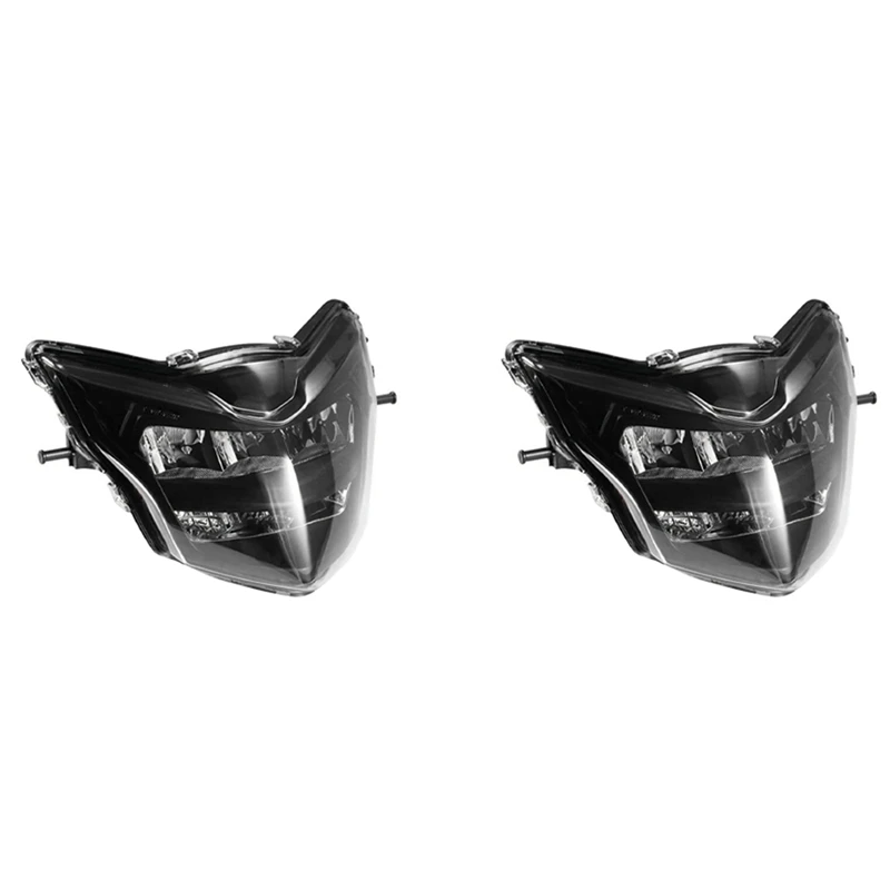 

2X Motorcycle Headlight Transparent Front Lamp Head Light Lamp Socket For YAMAHA LC135 V2 V6