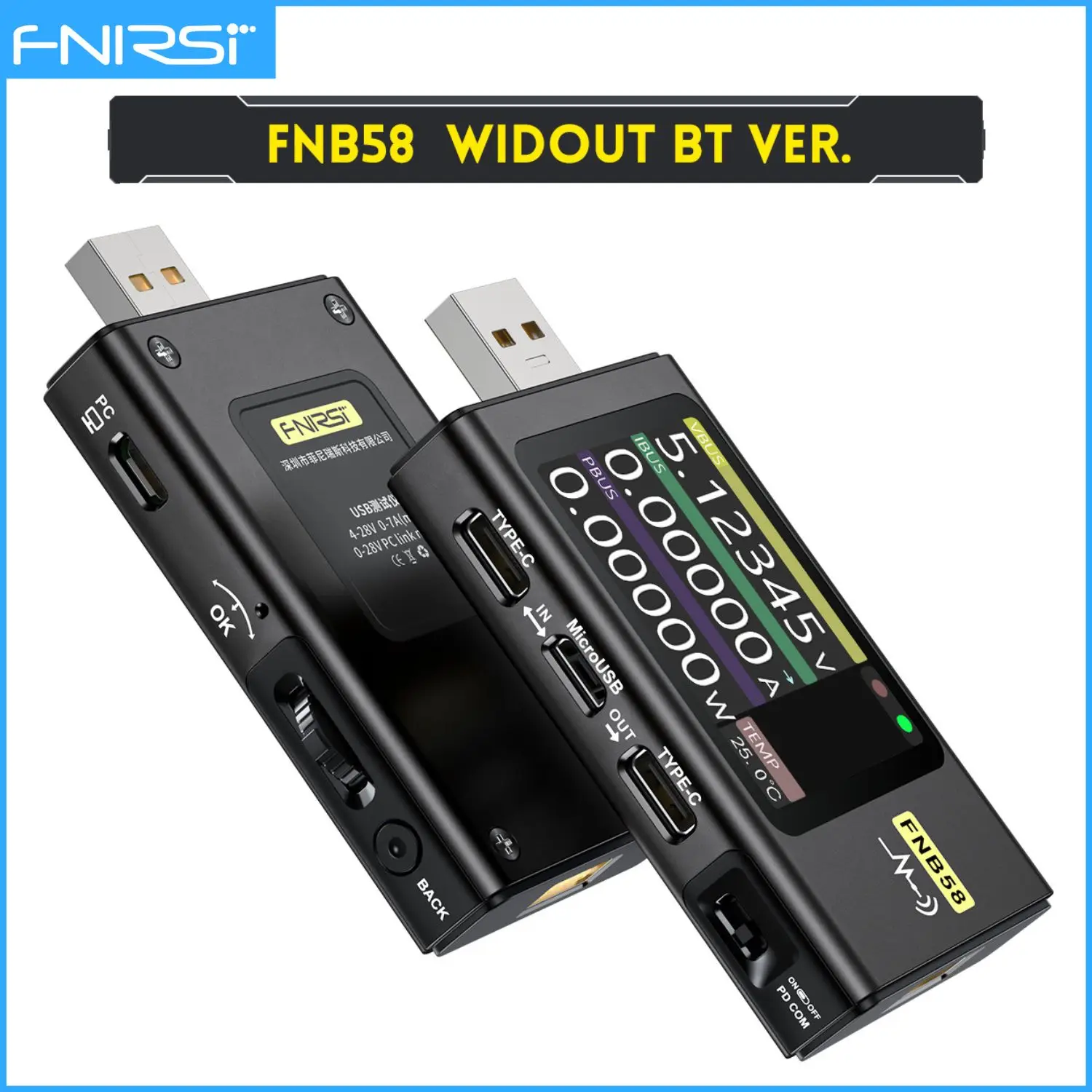

FNIRSI FNB58 USB тестер