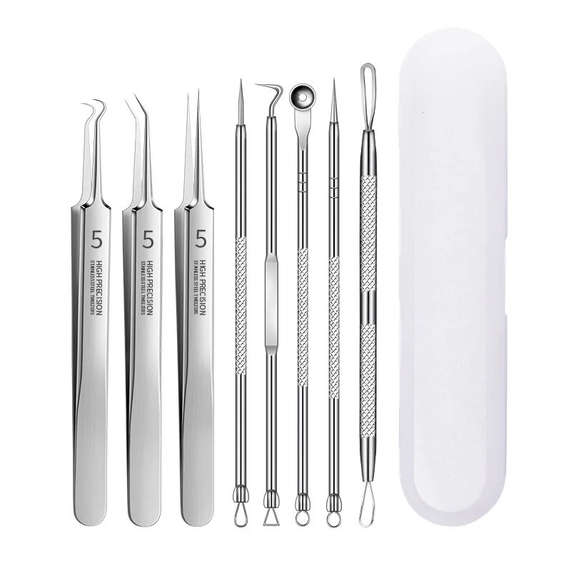 Stainless Steel Acne Blackhead Removal Kit Acne Blemish Pimp