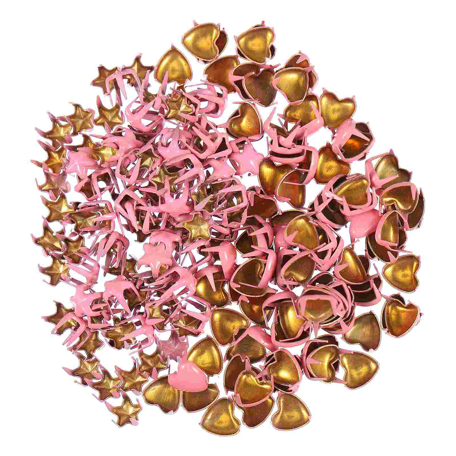 

200 Pcs Metal Punk Rivets Star Screw Studs Rock Roll Decorations Handmade Miniature Dolls Decorative Nailhead Claw