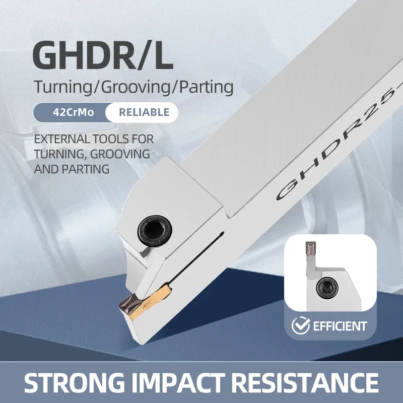 

External groove cutter shank thread cutter shank integrated GHDR/L 12/16/20/25-3/4GIF/GIP (short pocket)