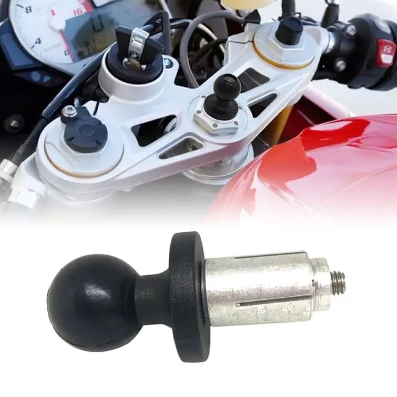 

Aluminum Base Rubber Motorcycle Bike Mount Black Fork Stem Base with Ball Head for RAM Mount for Gopro Ball Mount Adapter