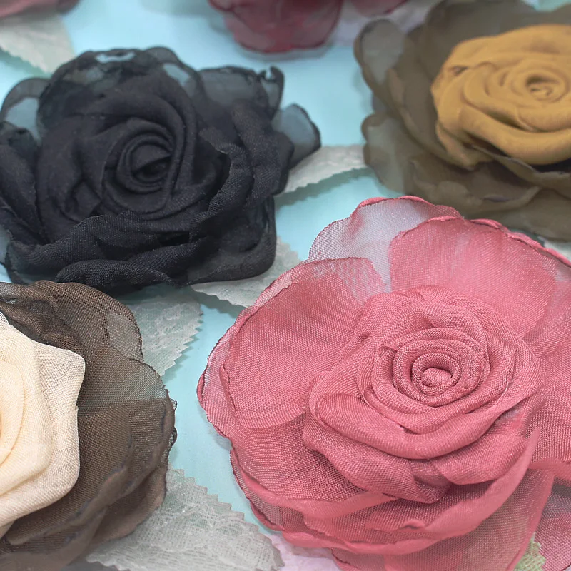 Женская шелковая брошь в виде цветка трехмерная Увядшая форме розы изысканная