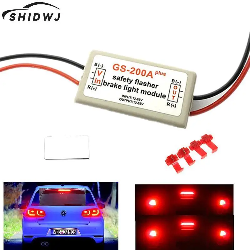 

1Pcs 10-30V Car GS-200A Brake Tail Light Flash Strobe Controller Flasher Maximum Durability Easy Safe Excellent Performance LED