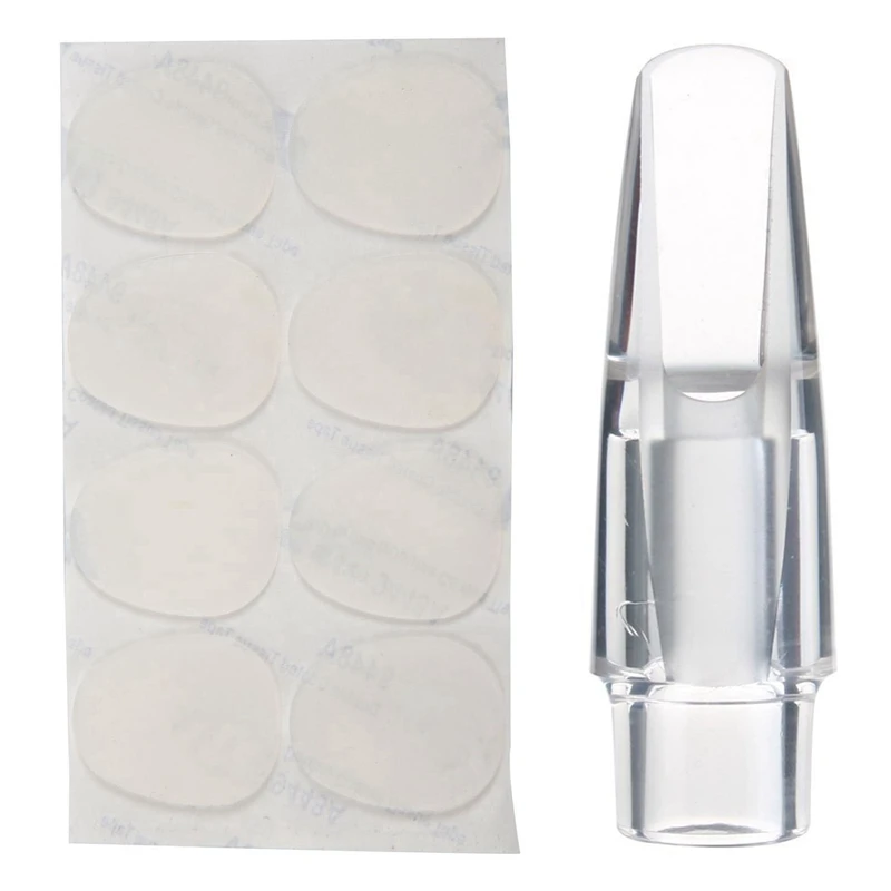 

8Pcs Alto/Tenor Sax Mouthpiece Patches Pads Cushions & 1 Pcs Alto Saxophone Mouthpiece