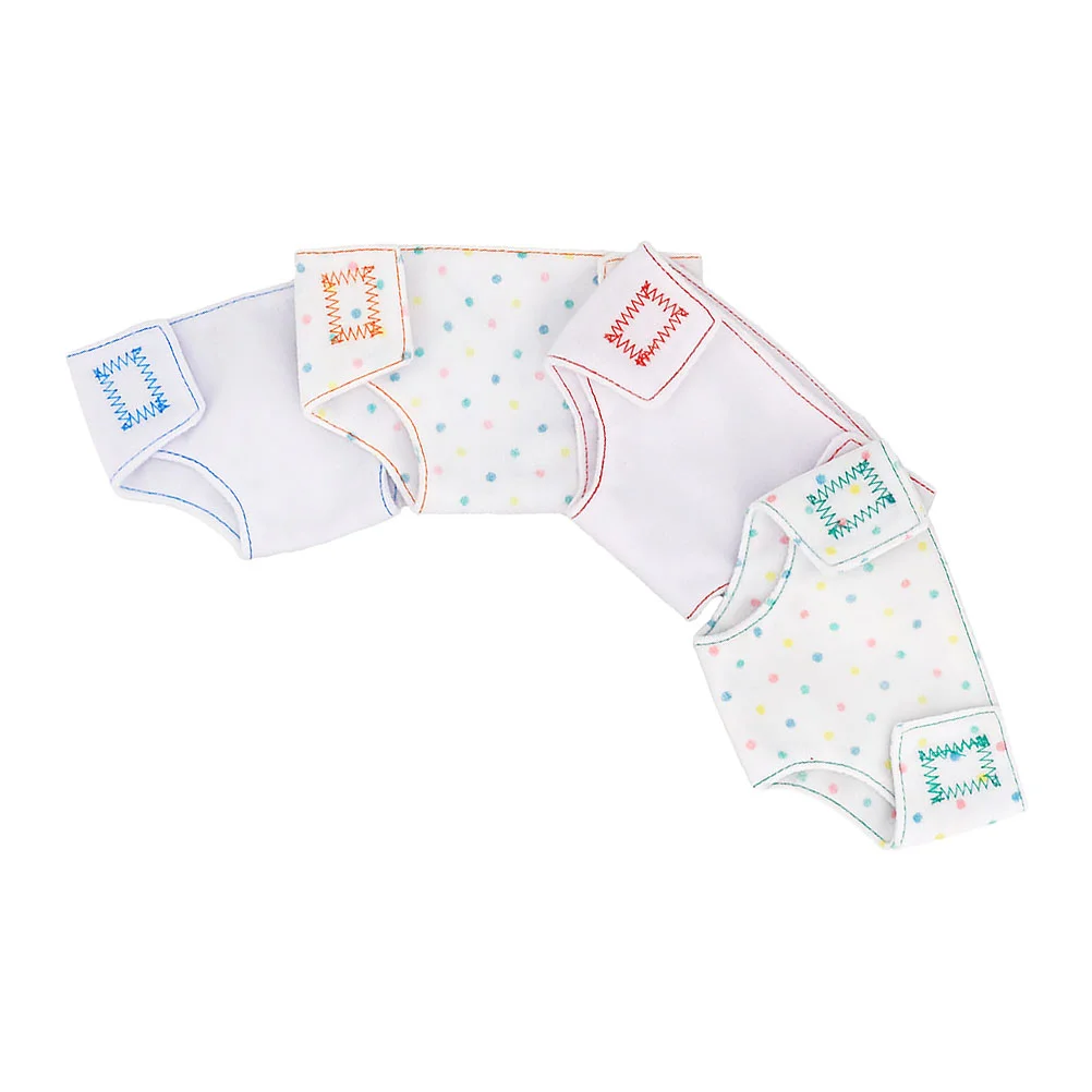 

4pcs Dress up Clothes Diapers Nappies Accessories for 18 Inch Dolls