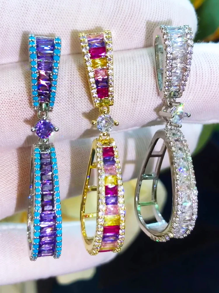 

Kellybola Fashion street style Bowknots Earrings For Women Wedding Party Cubic Zircon Dubai Bridal Earring boucle d'oreille 2022