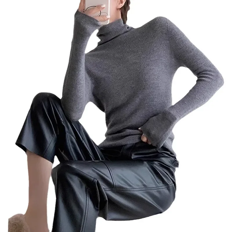 Трикотажный свитер-поло с высокой эластичностью и внутренним слоем Осень-зима 2023