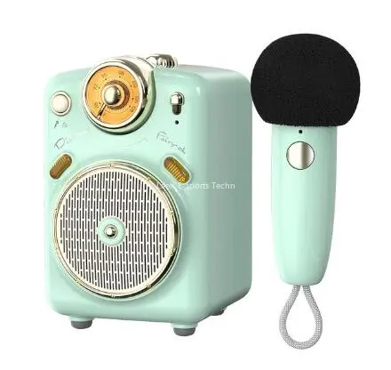 Divoom Fairy-OK Multi function Blue-tooth Speaker microphone karaoke  mint green smart subwoofer Mini portable wireless speaker