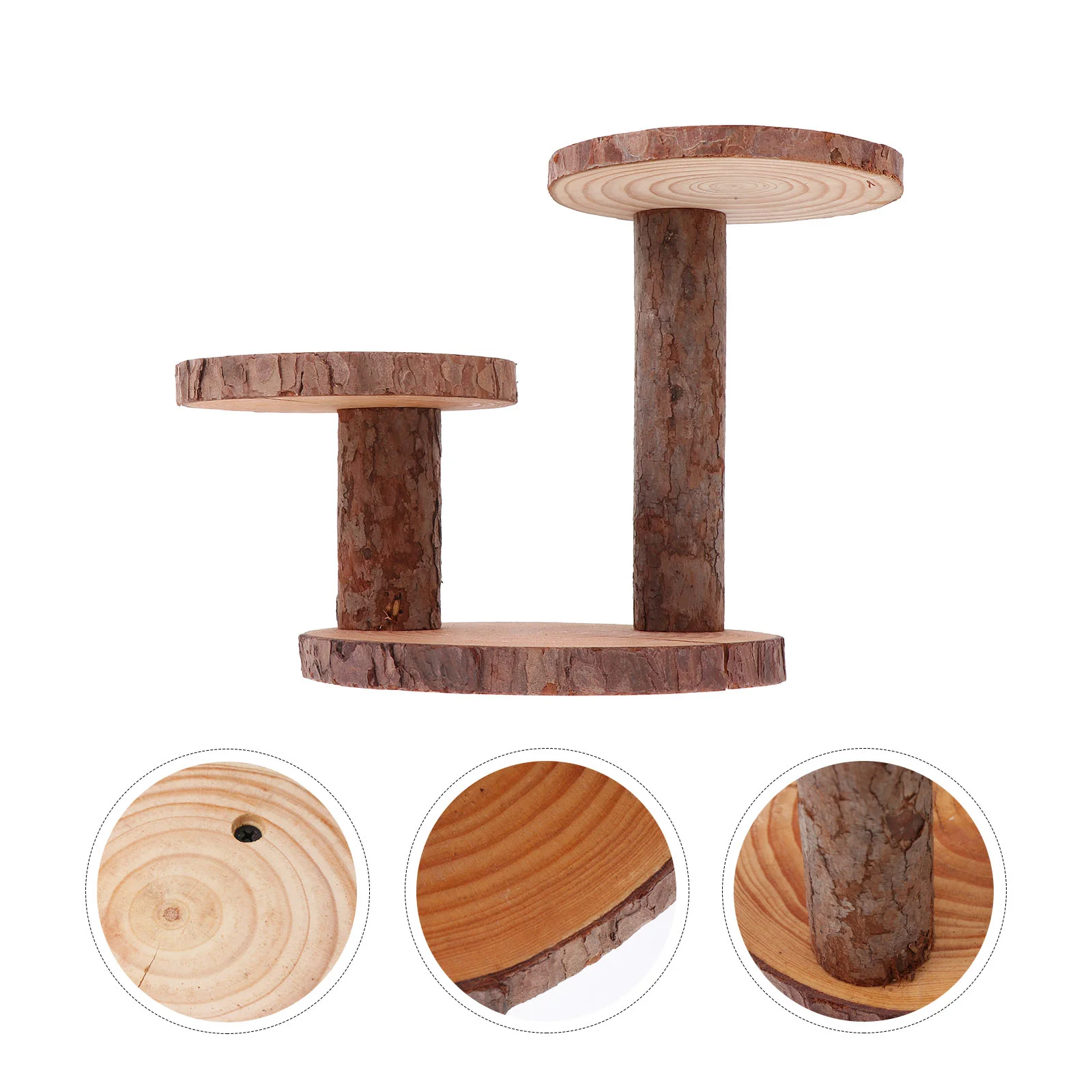 

1Pc Wood Plant Stand Plant Pot Stand Balcony Planter Base Home Decoration