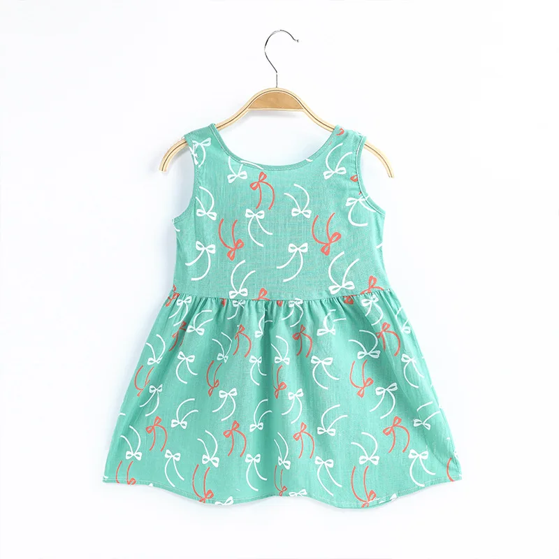 

2021 Summer New Sweet Girl Sleeveless Dress Strappy Princess Dress