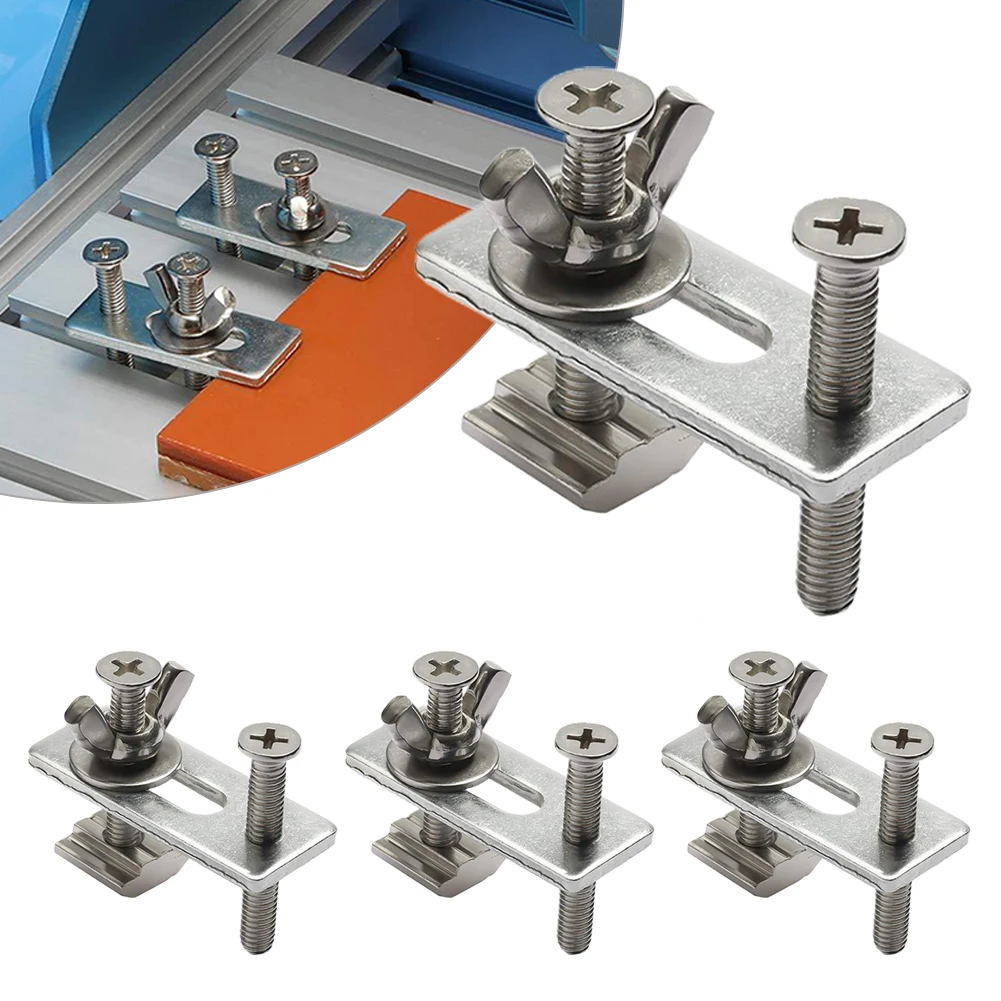 

4pcs/set M6 Metal T Track Hold Down Clamps Kit For 3018-PRO 3018-MX3 3018-PROVer 1810-PRO CNC Router Plywood Engraving Machine