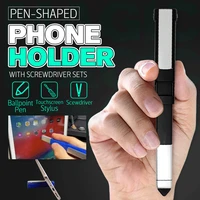 pen shaped phone holder with screwdriver sets plastic capacitive touch screen mobile phone dial needle square ballpoint pen