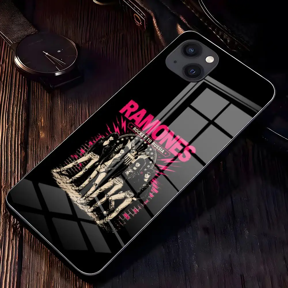 Чехол для телефона Band Punk R-Ramones для iPhone 17 Pro Max 16 15 14 Pro Max 13 11 X Xs Xr 8 7Plus, стеклянный чехол (art.: 3920dbbc577c6) - 3920dbbc577c6