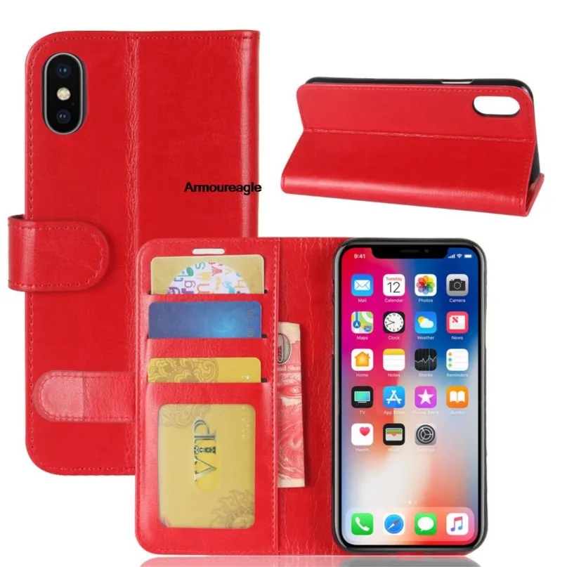 чехол для iPhone x 10 чехол-бумажник слот карт кожаные чехлы в стиле книги защитный