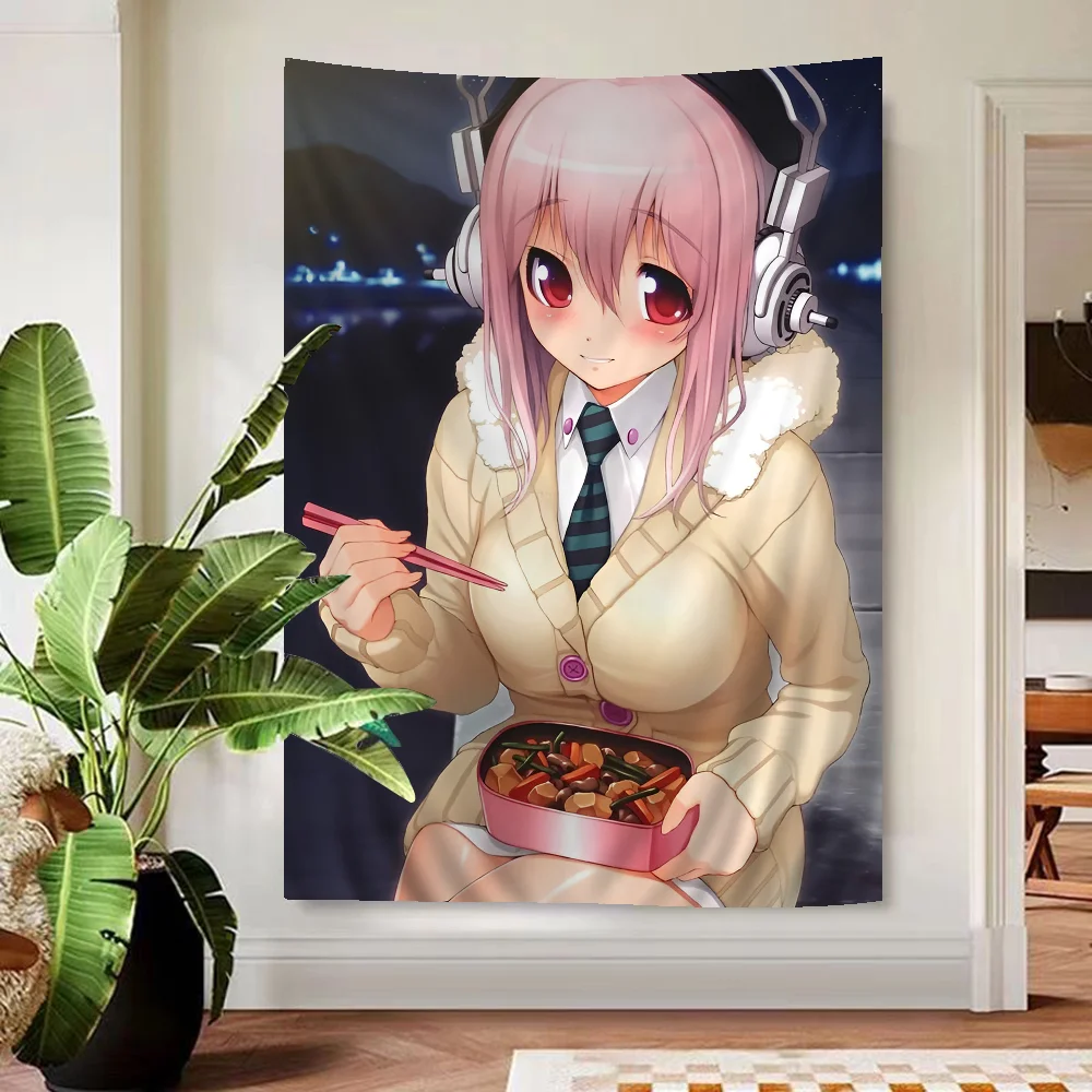 Настенные гобелены Super Sonico в стиле хиппи искусство научная фантастика домашний