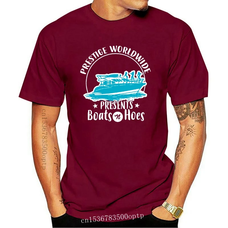 

Camiseta divertida de la película Prestige World Presents Boats N Hoes, nueva