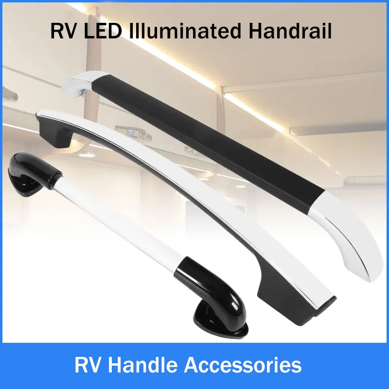 

RV Yacht Lighting Handrail Led Light Blue Light White Lighting Armrest Car Door Side Crystal Stainless Steel Handle