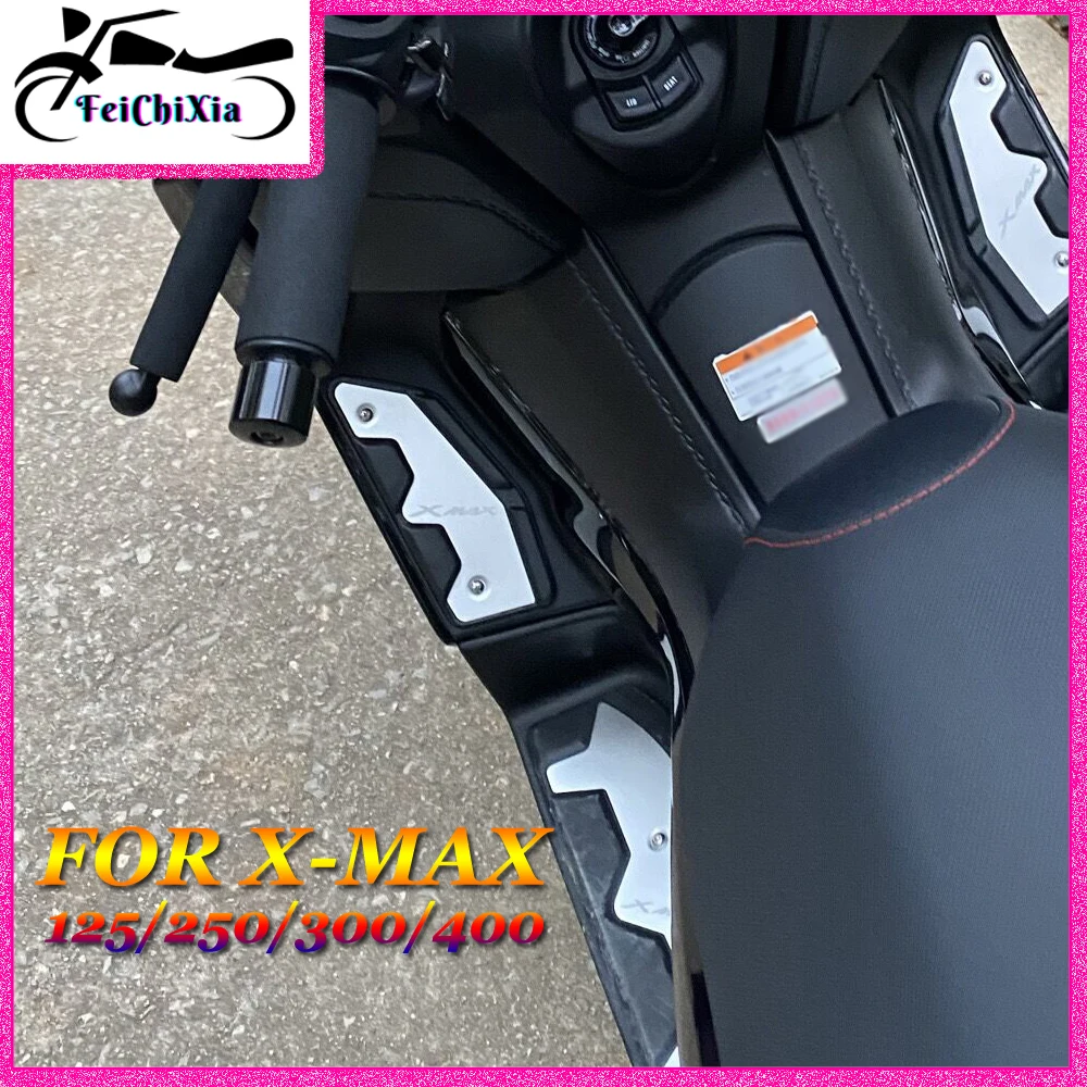 Motorcycle Foot Pedals Footrest Pads Pedal Plate For YAHAMA XMAX 125 250 300 400 2017 - 2022 XMAX400 XMAX300 XMAX250 XMAX125