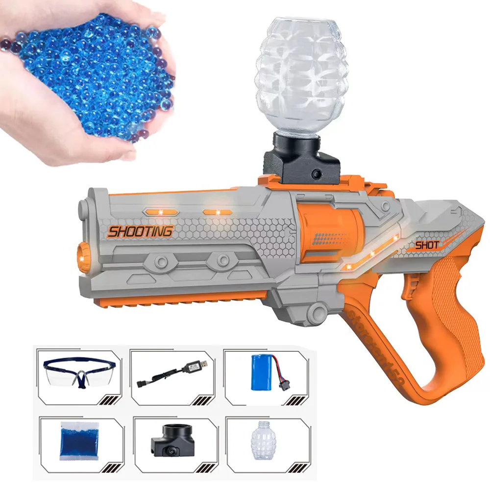 

Gel Ball Blaster Splatter Automatic Water Beads Shooting Game Electric Water Bomb Toys For Kids Gift Outdoor Activities