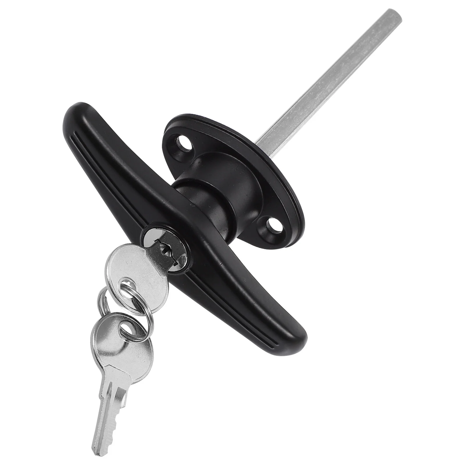 

Handle Lock Garage Door Keyed T-Handle Black Handles Hardware Replacement Zinc Alloy Kit Long Shaft