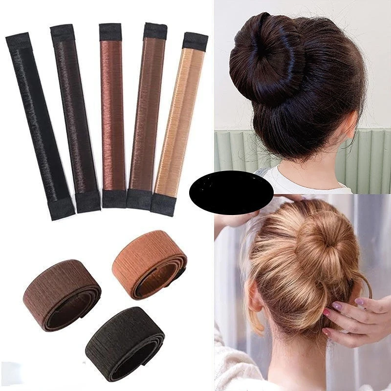 Lady Girl Accessori Per Capelli Sweet French Dish Made Hair Band Ball Twist Magic Diy Tool Bun Maker Ciambelle Sintetiche Bud Head Band