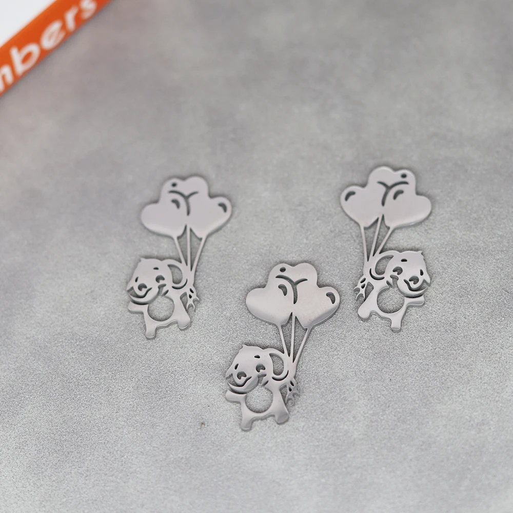 

3pcs/Lot Stainless Steel Elephant and balloons Accessories For Fashion Jewelry Making DIY Handmade Craft
