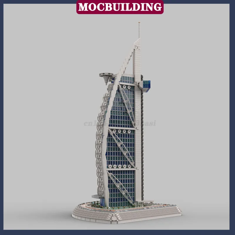 MOC Urban Modern Architectural Model Сборка Строительный блок Высотное здание Офисная коллекция