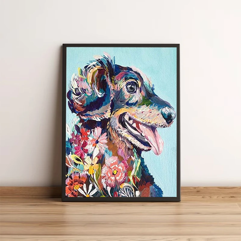 

Posters for Wall Art Dog Oil Painting Home Decorations for the Room Canvas Poster Cute Room Decor Home and Decoration Decorative