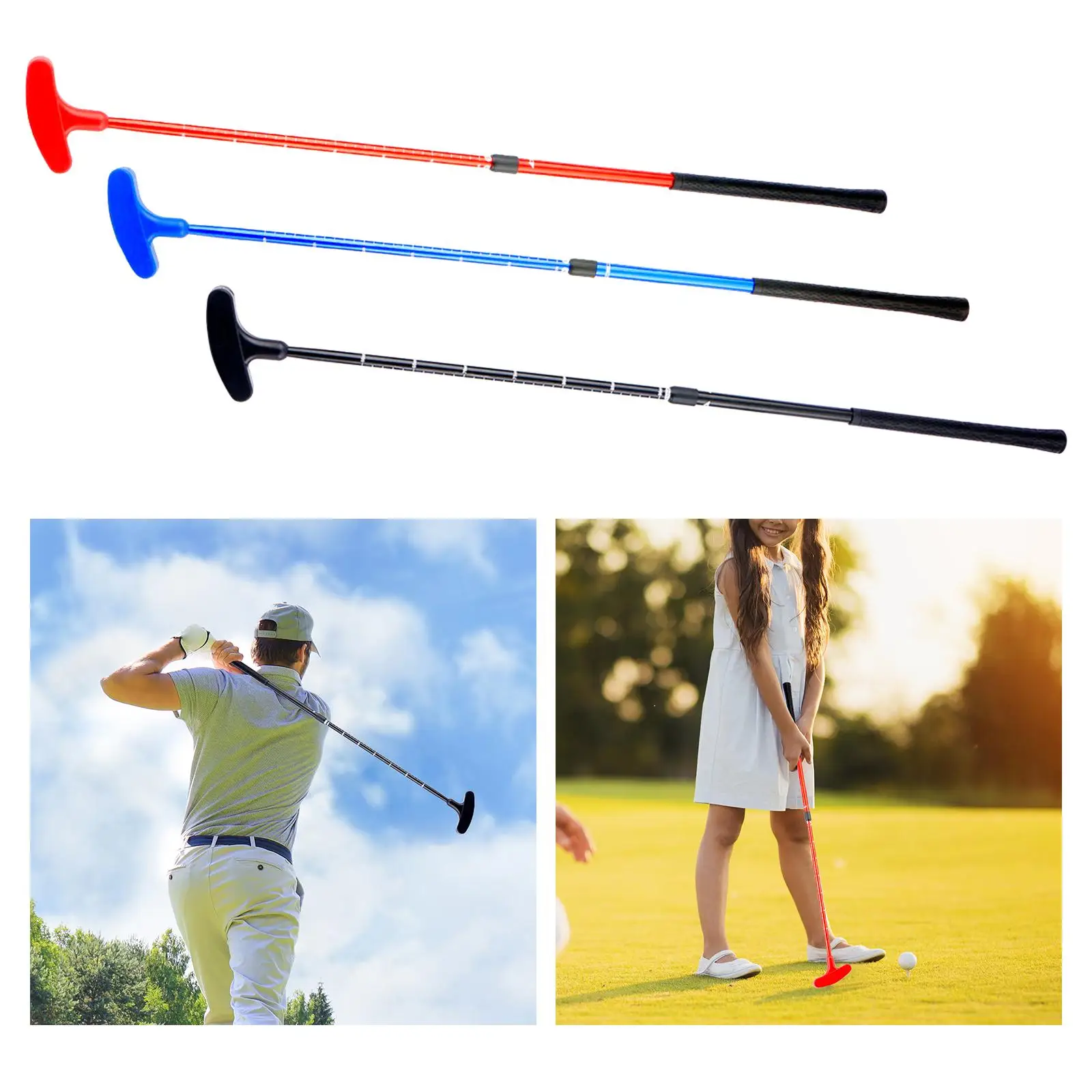 Golf Double Sided Putter Portable Two Way Mini Golf Putter For Any Men Women Right Handed and Left Twoway Kids