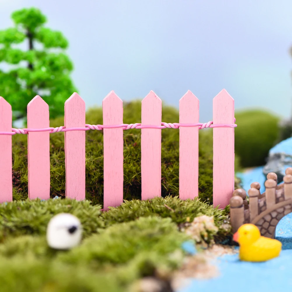 

Wooden Fencing Wood Barrier Fairy Garden Kit DIY Mini Landscape Fairy Garden Figurines Miniatures Accessories Handmade Crafts