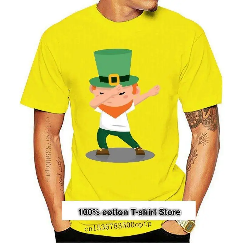 

Camiseta de Dabbing Leprechaun St paфокусы день для мужчин и женщин, веселый, подарок irlandes, JA78