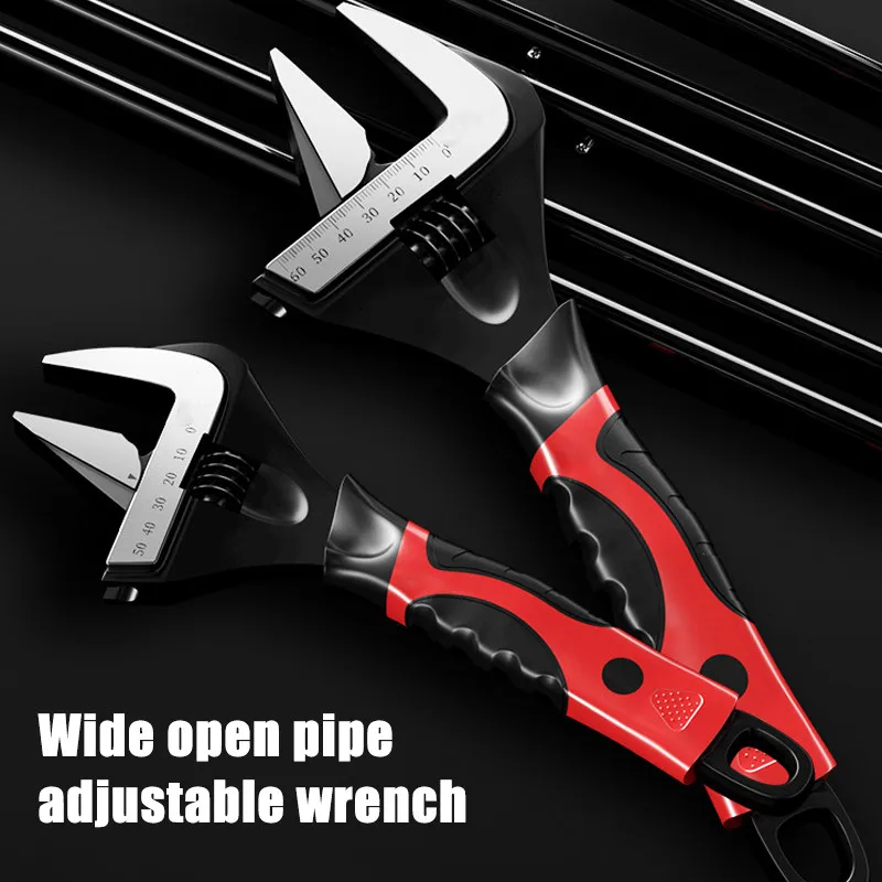 

Adjustable Wrench Wide Opening Range Professional Plumbing Tool DIY Universal Spanner Mechanical Workshop Tool Nut Key Hand Tool