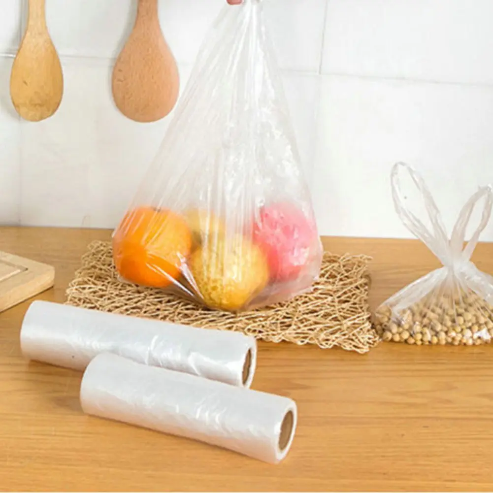 100pcs Disposable Food Cover Kithchen Fruit Fresh Keeping Bags Protection Flim Dustproof Bowls Cups Caps Sack with Handle