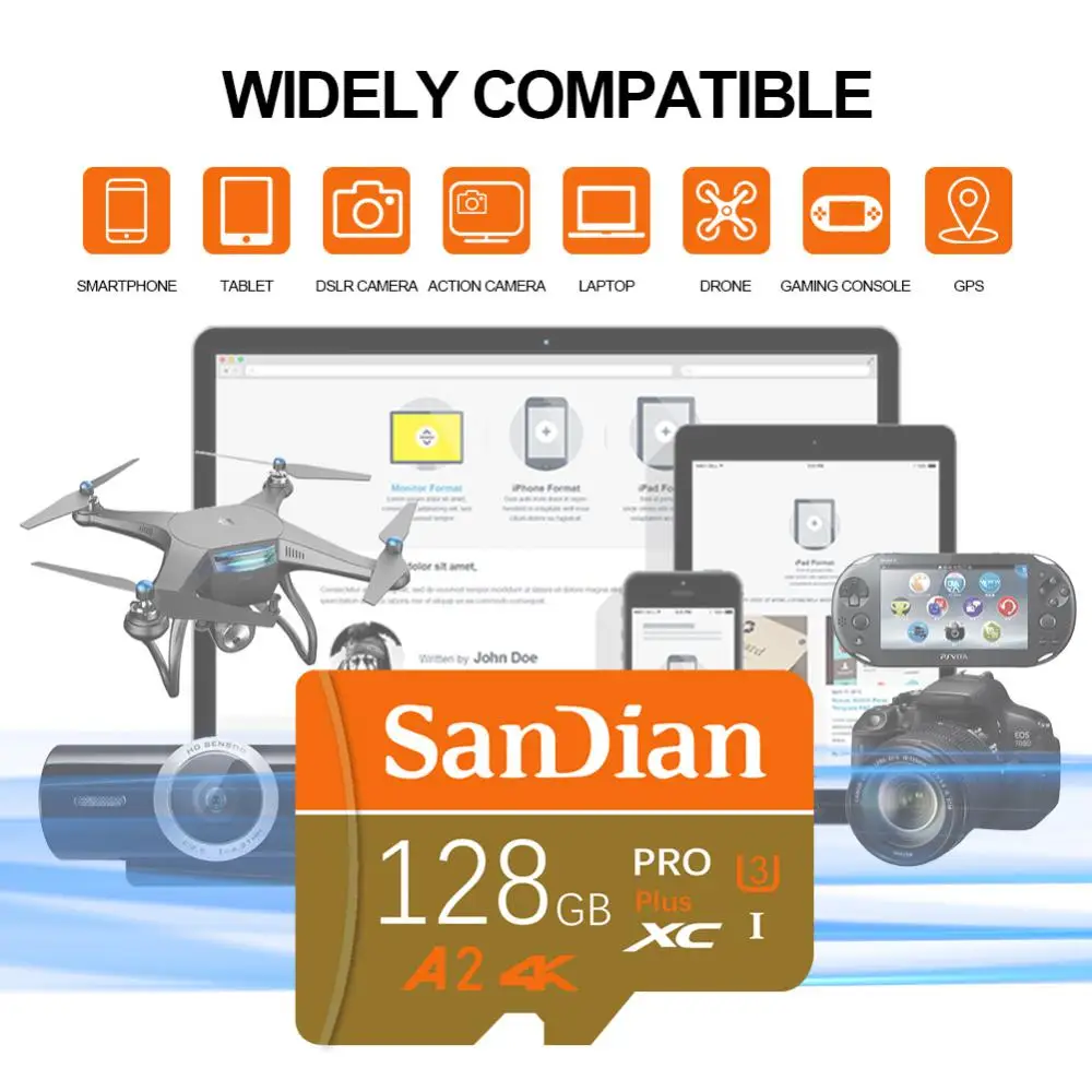 Карта памяти Micro TF SD 1 ТБ флэш-карта C10 микро-карты 128 ГБ 256 512 U3 V30 4K TF-карта для камеры