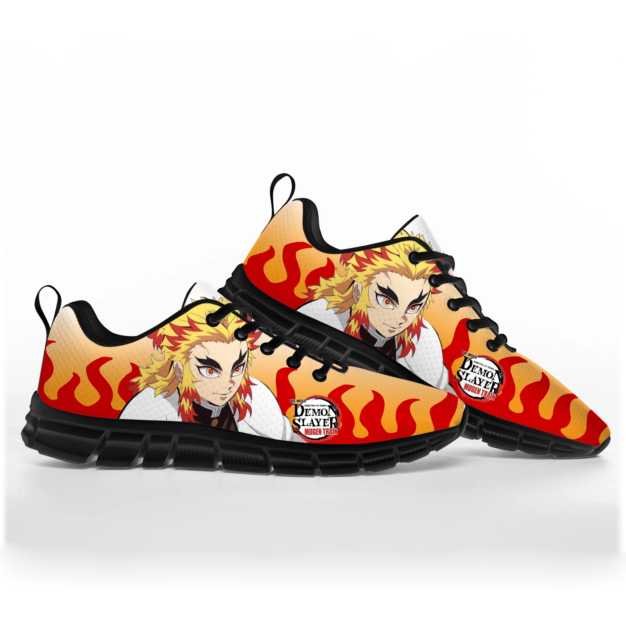 

Anime Pillar Flame Kyojuro Rengoku Demon Slayer Sports Shoes Mens Womens Teenager Kids Children Sneakers Custom Couple Shoe