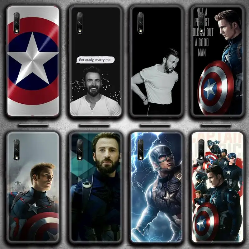 Captain America Chris Evans Phone Case For Huawei Nova 6se 7 7pro 7se honor 7A 8A 7C 9C Play