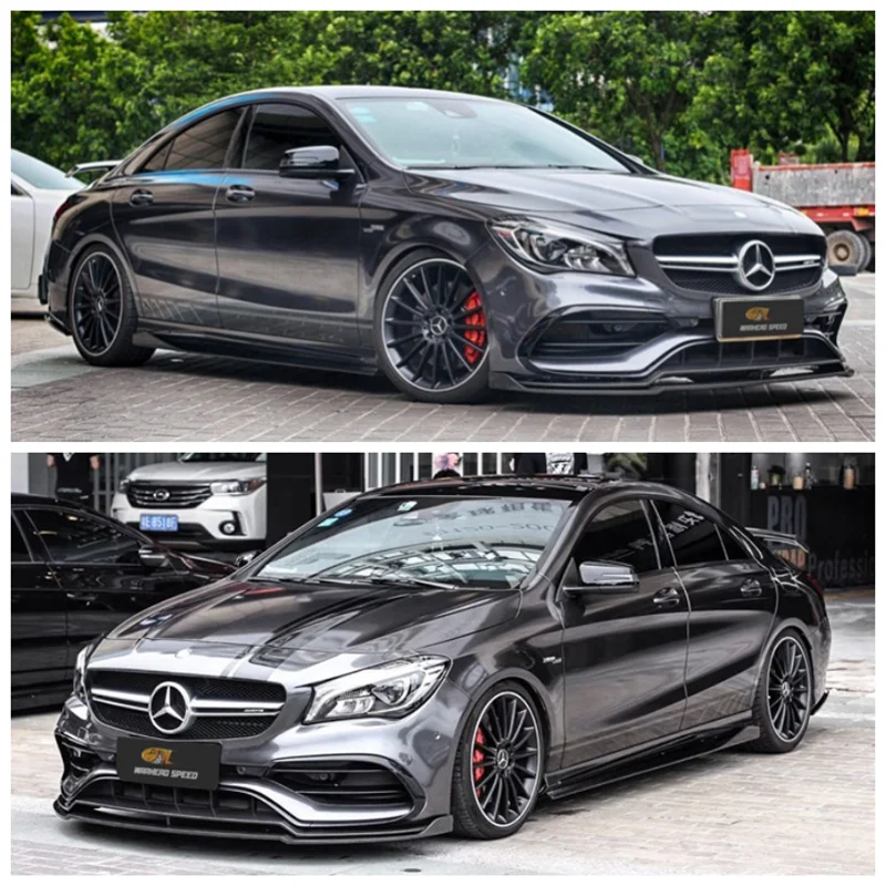 

For W117 Benz CLA220 CLA260 CLA45 AMG 2015-2020 Carbon Fiber Bumper Front Lip Splitter Rear Diffuser Side Skirt Spoiler Body Kit