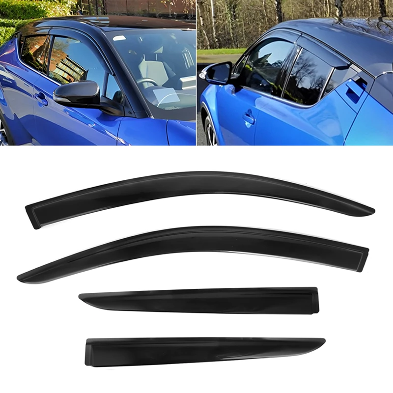 Оконный козырек для Toyota CHR C-HR 2017-2024 защитный от ветра дефлектор солнца и дождя