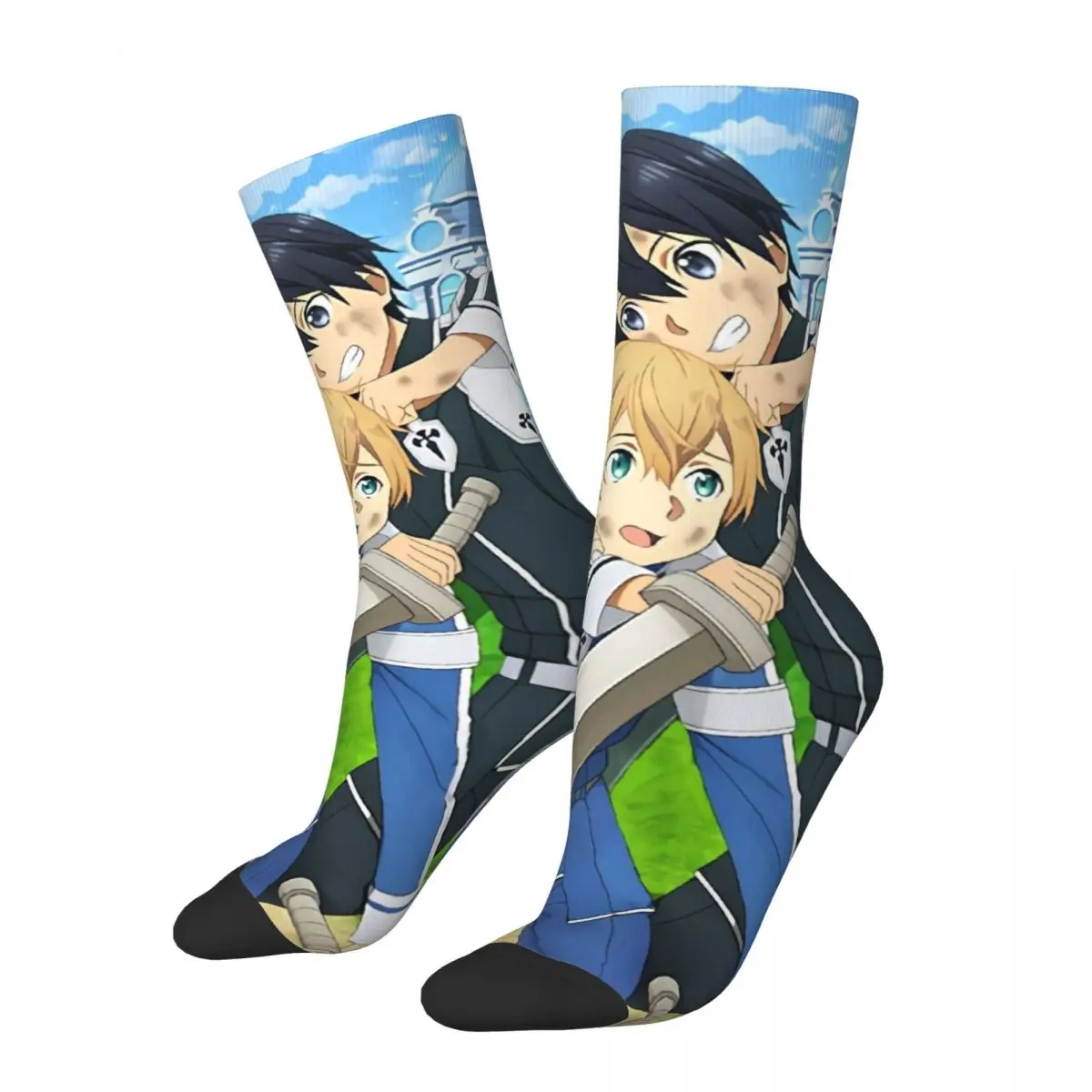 

Sword God Domain Two Boys In The Final Game Men Women Socks Cycling Novelty Spring Summer Autumn Winter Stockings Gift