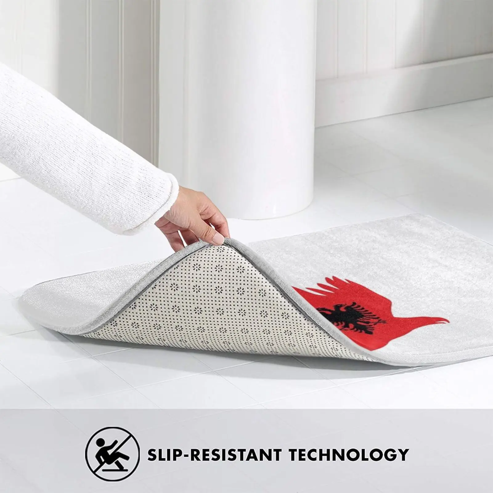 Мягкий Нескользящий Коврик с флагом Королевский Орел из Албании коврик подушка