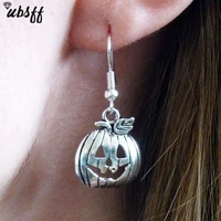 cute pumpkin big statement hook earrings girl trendy silver color earrings wholesale jewelry accessories party gift