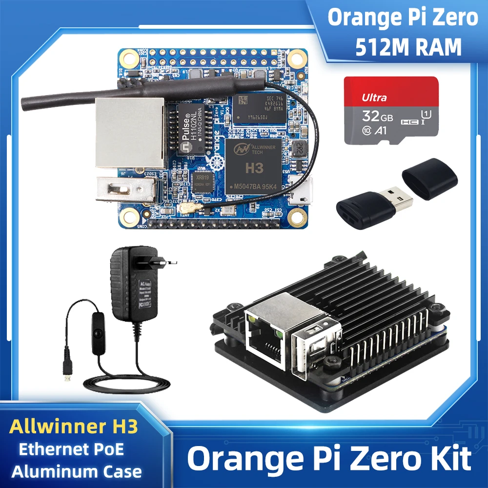 Laranja pi zero 512m ram h3 Cortex-A7 Laranja Zero h3 Cortex a7 Quad Core 12g Poe Wifi Antena Otg Unico Computador pi 512m Ram