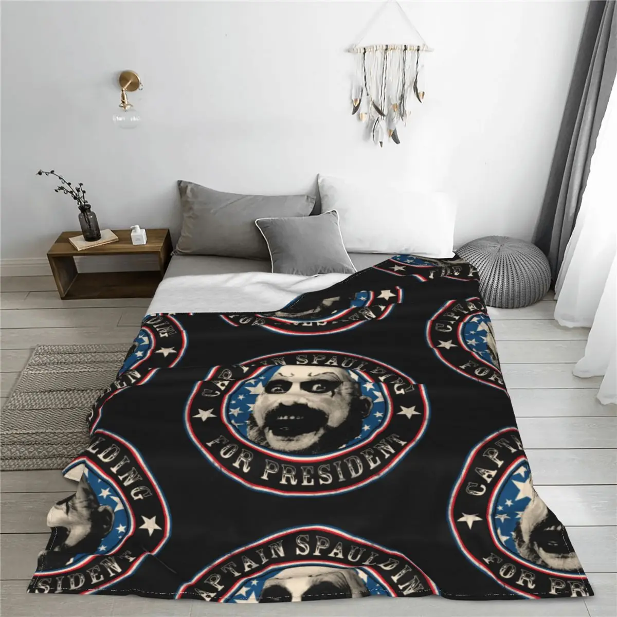

Captain Spaulding Blankets Fleece Rob Zombie Devils Reject House of 1000 Corpses Throw Blankets for Car Sofa Couch Bedspread