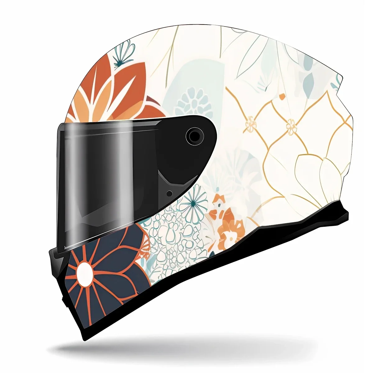 Органическая азиатская японская линия волна полная наклейка на шлем