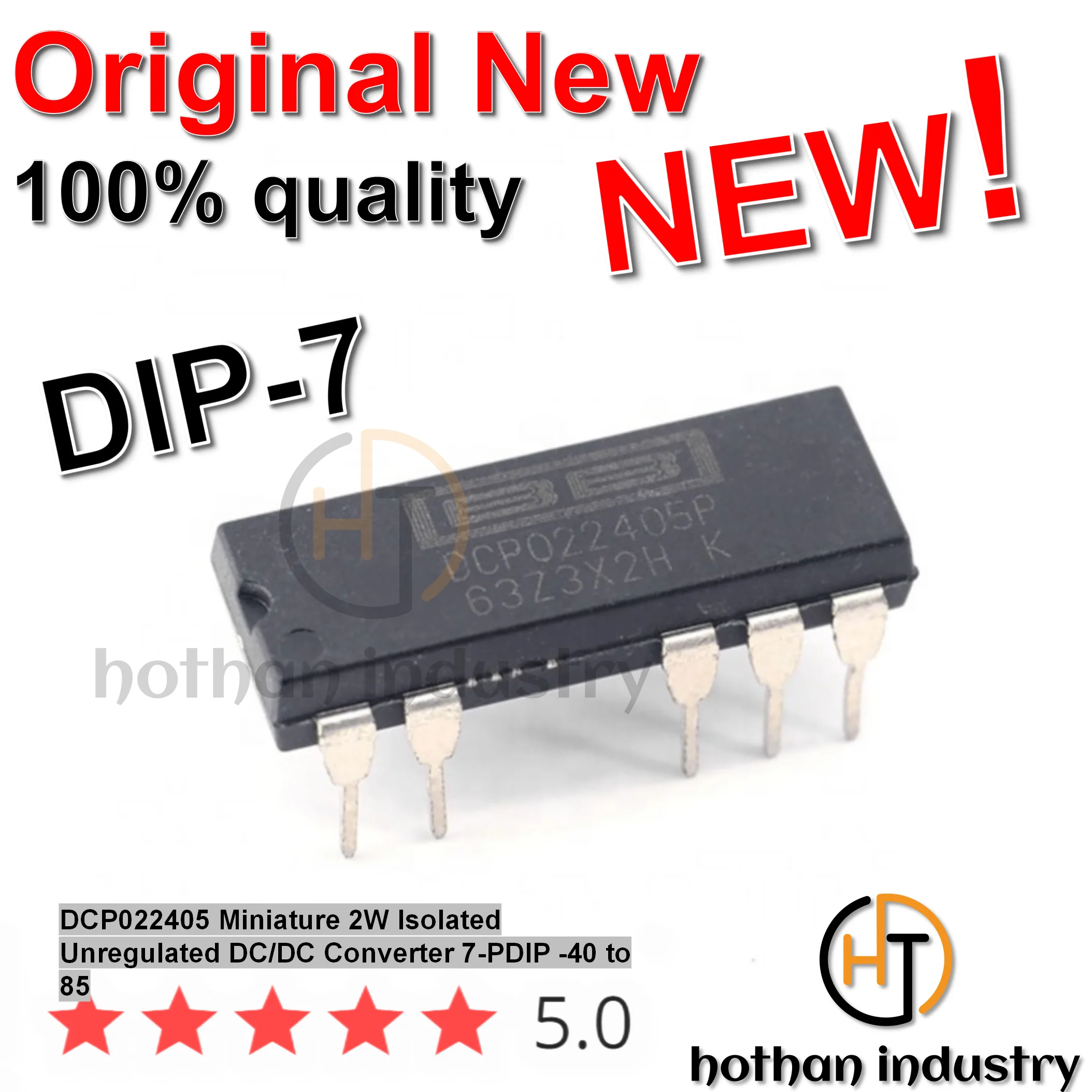 【10pcs】2021+ hothan 100% Imported Orignal New DCP022405 Miniature 2W Isolated Unregulated DC/DC Converter 7-PDIP -40 to 85