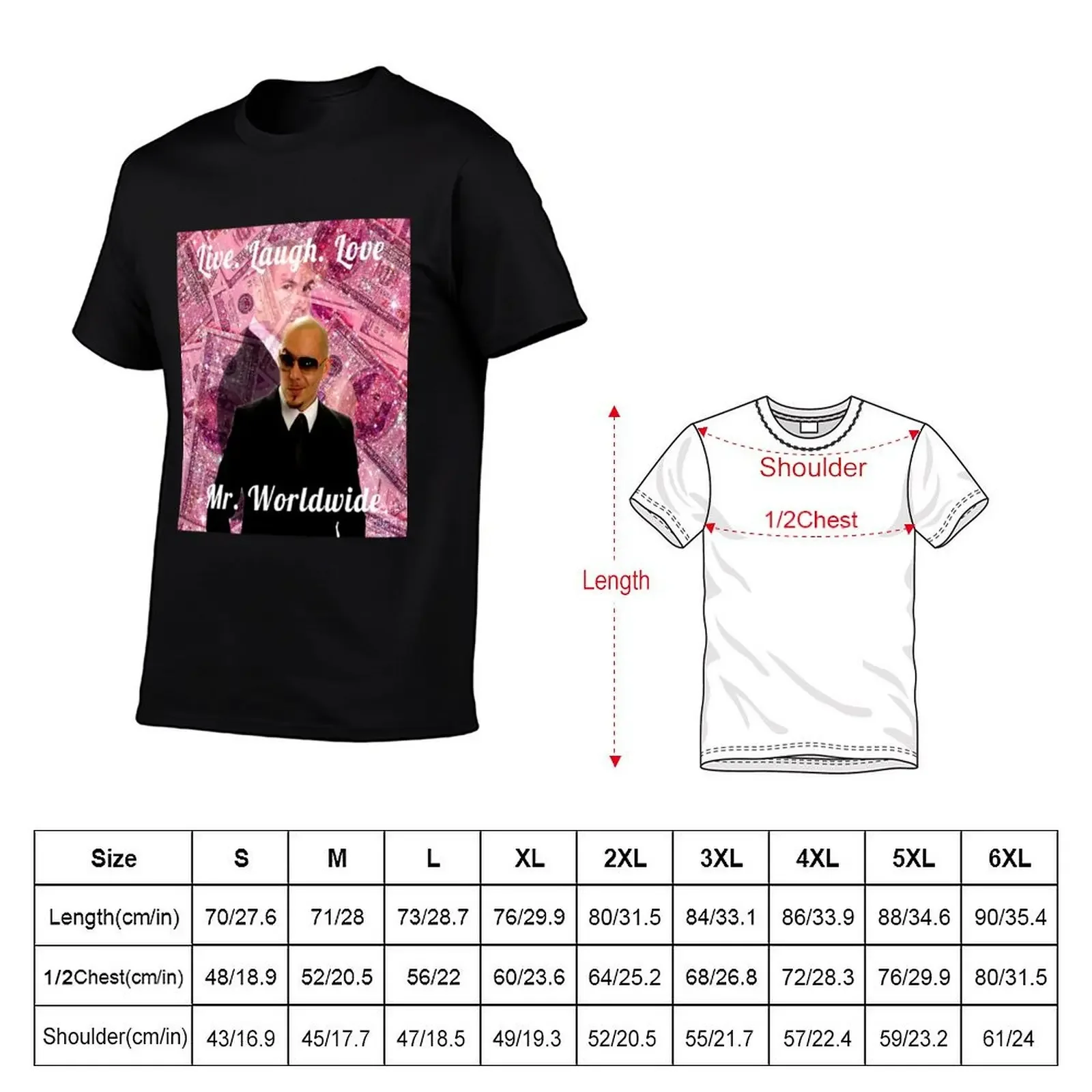 Mr. Worldwide Pitbull dollar T-Shirt designer shirts essential t shirt korean fashion oversizeds for men pack