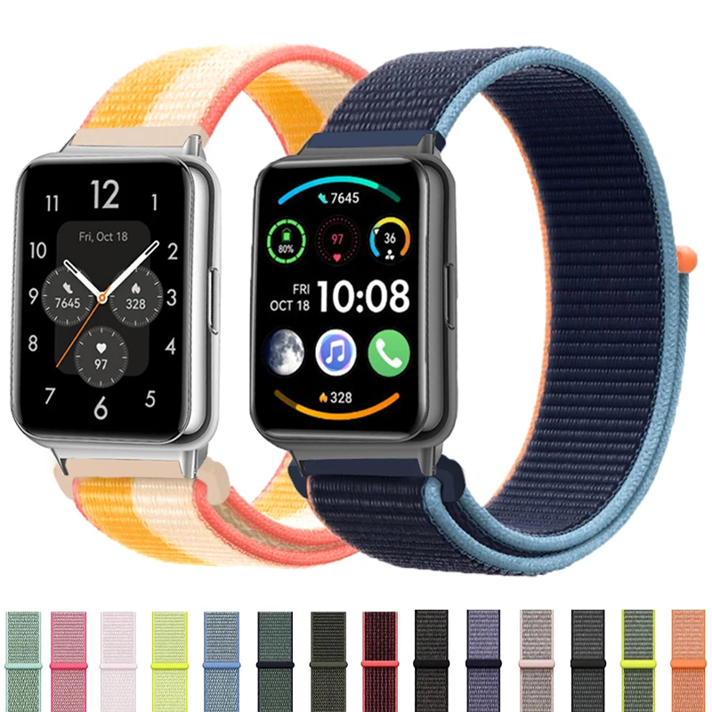 

Nylon loop Band For Huawei Watch Fit 2 Strap Smartwatch Replacement Wristband sport belt Bracelet Correa Huawei Watch fit2 strap