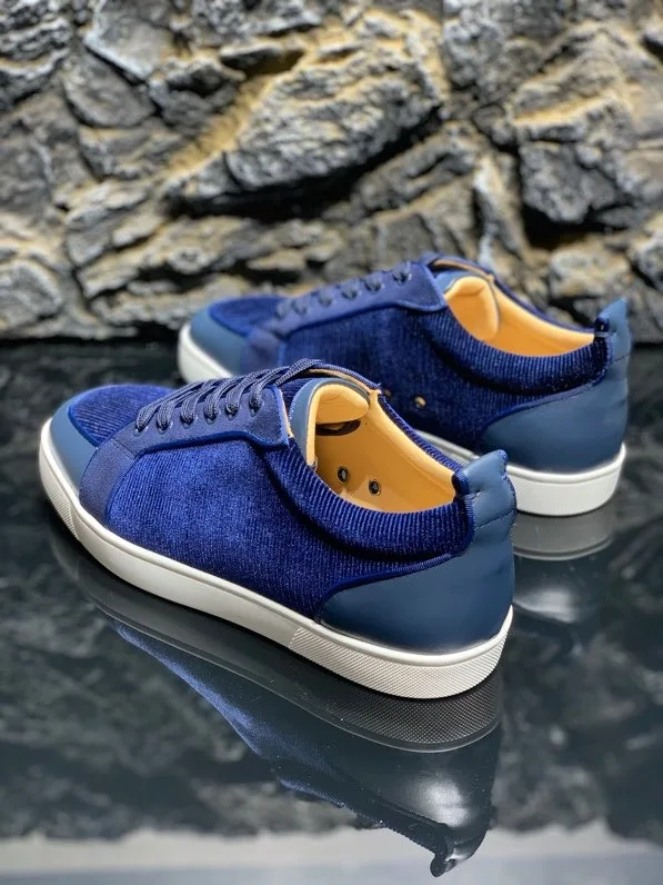 Germuss Luxury Designer Shoes Casual Blue Men Trainers Shoes Brand Driving Outdoor Sapato Hand Made Holiday Gift Zapatos Hombre