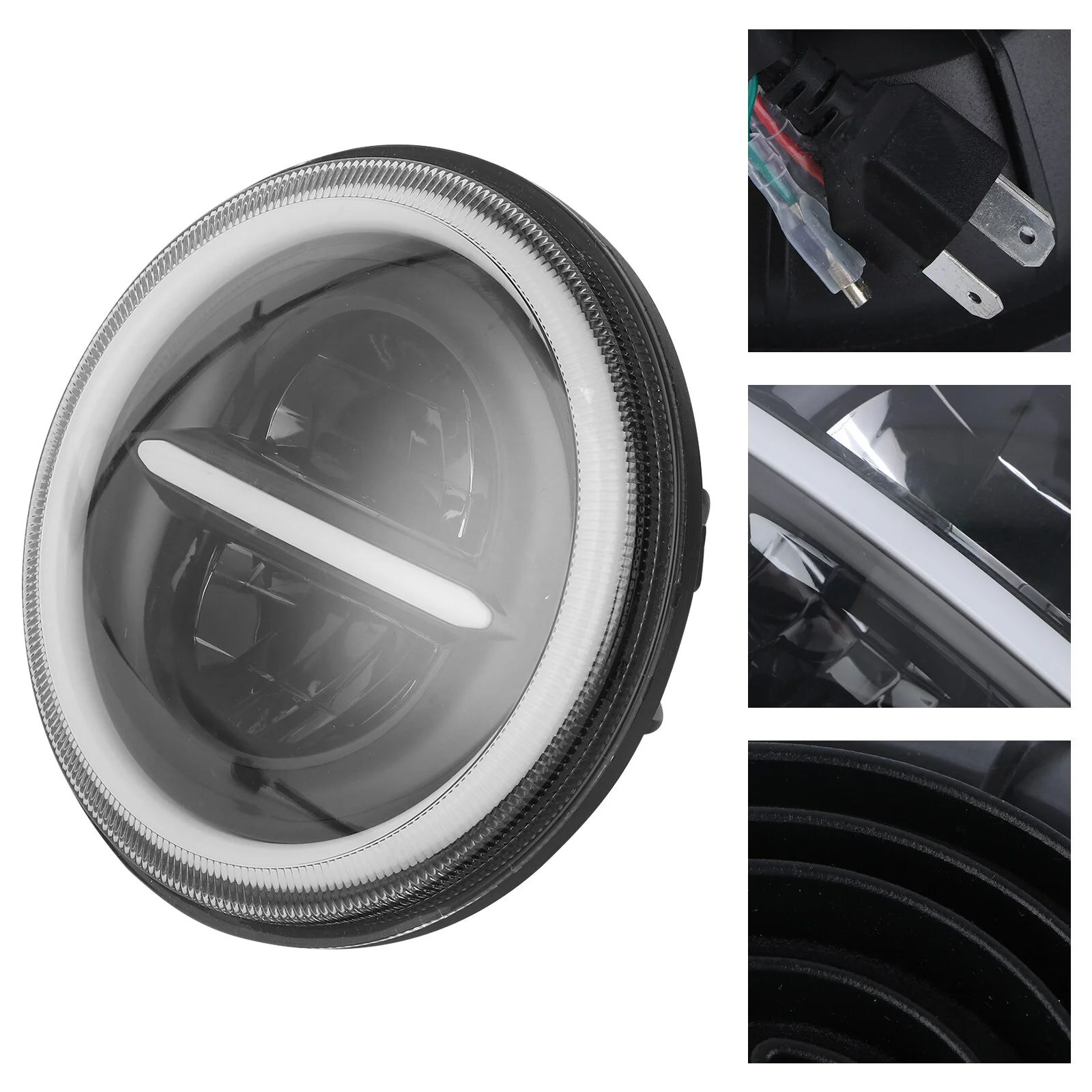 

Car Headlight Round LED Lamp Ring Angle Eyes Headlight Auto Lamp for Vehicle Truck Car 7 Inch